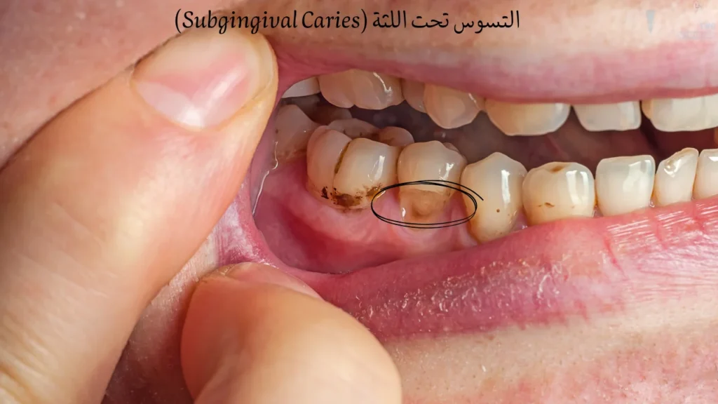 التسوس تحت اللثة